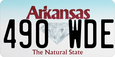 AR license plate 490WDE