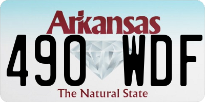 AR license plate 490WDF