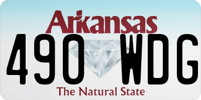 AR license plate 490WDG