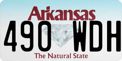 AR license plate 490WDH