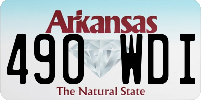 AR license plate 490WDI