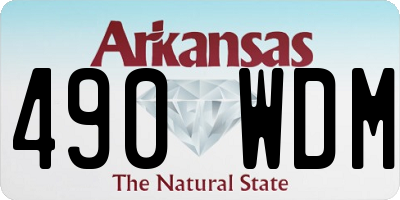 AR license plate 490WDM