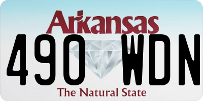 AR license plate 490WDN