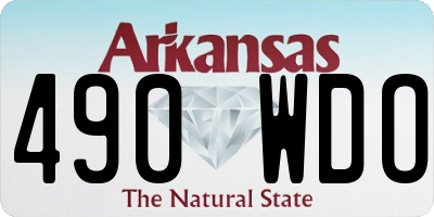 AR license plate 490WDO