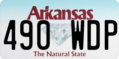 AR license plate 490WDP