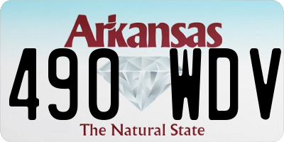 AR license plate 490WDV