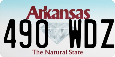 AR license plate 490WDZ