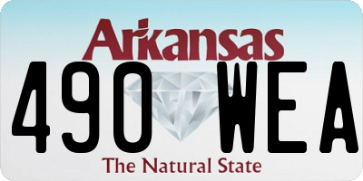 AR license plate 490WEA