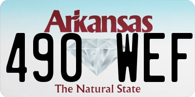 AR license plate 490WEF