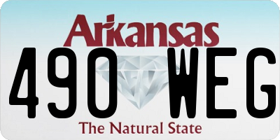 AR license plate 490WEG