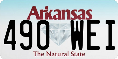AR license plate 490WEI