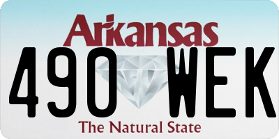 AR license plate 490WEK