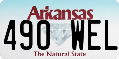 AR license plate 490WEL