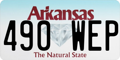AR license plate 490WEP