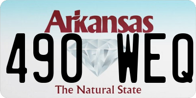 AR license plate 490WEQ