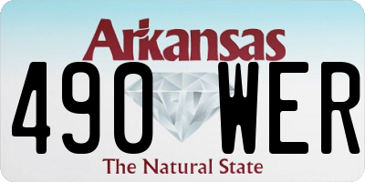 AR license plate 490WER