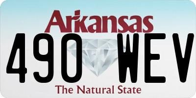 AR license plate 490WEV