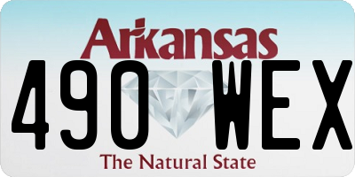 AR license plate 490WEX