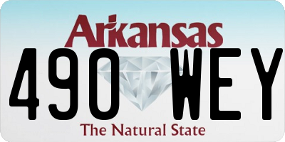 AR license plate 490WEY
