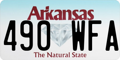 AR license plate 490WFA