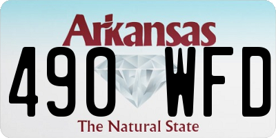 AR license plate 490WFD