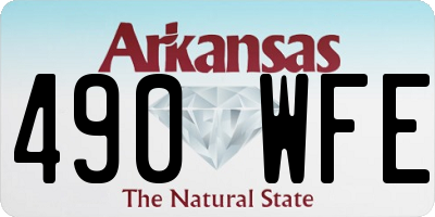 AR license plate 490WFE