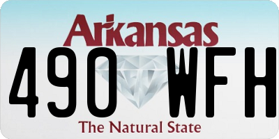 AR license plate 490WFH