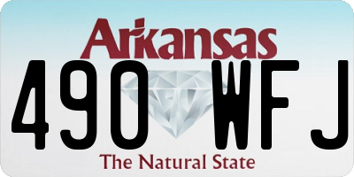 AR license plate 490WFJ