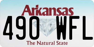 AR license plate 490WFL