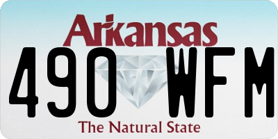 AR license plate 490WFM