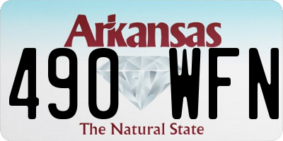AR license plate 490WFN