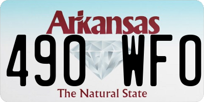 AR license plate 490WFO