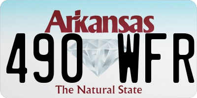 AR license plate 490WFR