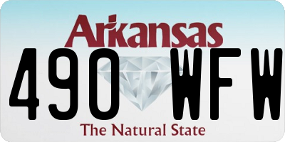 AR license plate 490WFW