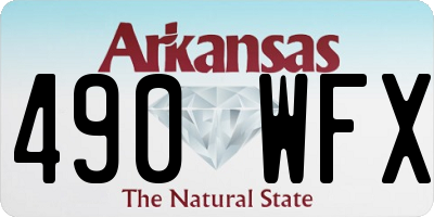 AR license plate 490WFX