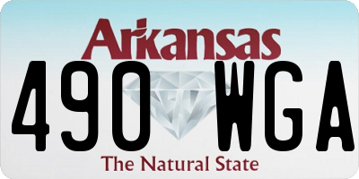 AR license plate 490WGA