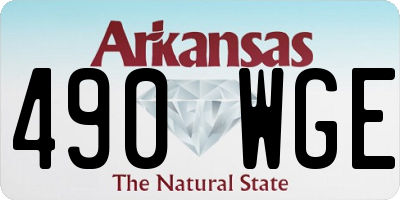 AR license plate 490WGE