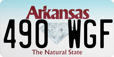 AR license plate 490WGF