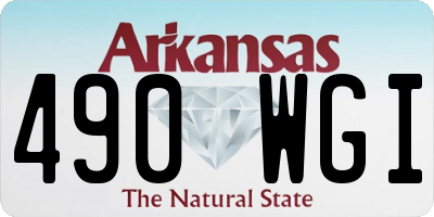 AR license plate 490WGI