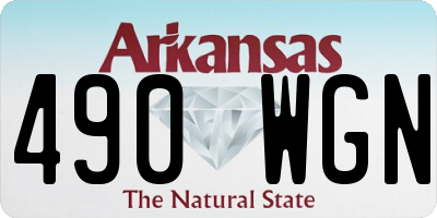 AR license plate 490WGN