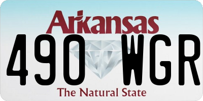 AR license plate 490WGR