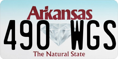AR license plate 490WGS