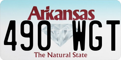 AR license plate 490WGT