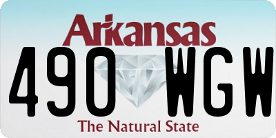 AR license plate 490WGW