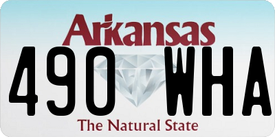 AR license plate 490WHA