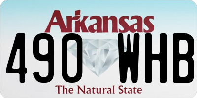 AR license plate 490WHB
