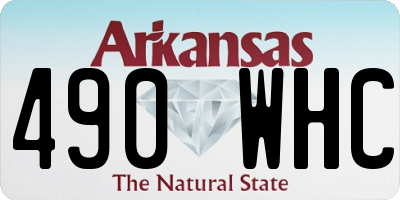 AR license plate 490WHC