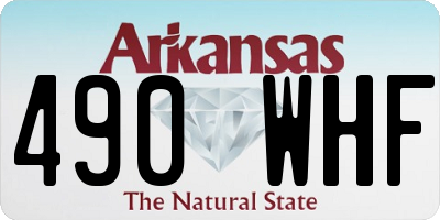 AR license plate 490WHF