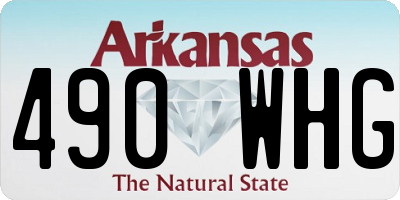 AR license plate 490WHG