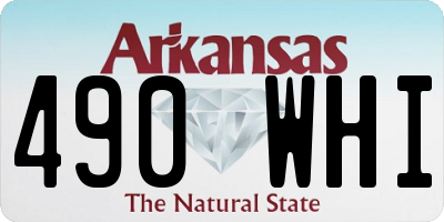 AR license plate 490WHI